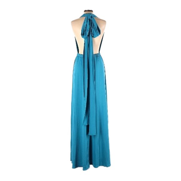 NWT Blue backless Long dress . Large - Picture 3 of 4